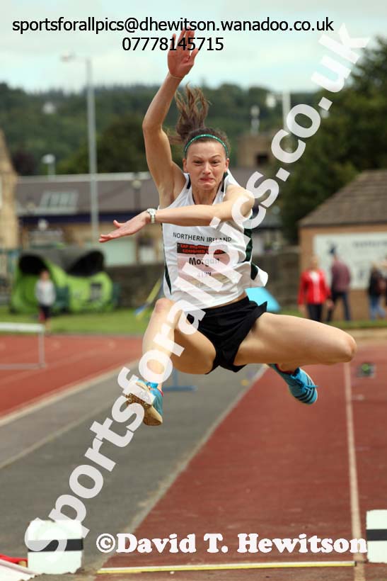 Womens under-20s long jump, EAP International Combined Events, Hexham Northumberland. Photo: David T. Hewitson/Sports for All Pics